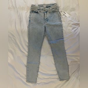 NWT Good American cross waisted skinny jeans. Size 6/28